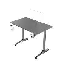 Bureau d'angle de jeu moderne et durable, noir, en MDF, avec cadre en acier RGB, hauteur réglable, pliable, pour usage commercial – Meilleures ventes