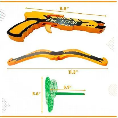 Fly-X-Treme Orange Wooden Crossbow Set with Perfect Crossbow Arrow for Bug Assault Pistol Bug Gun a Military Action Figure Toy