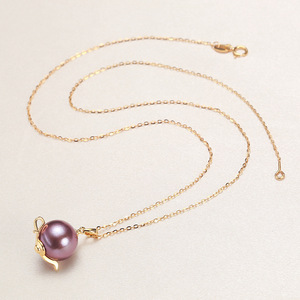 Collar con Colgante de Perla de Agua Dulce Impecable de 12 mm al por Mayor, Plata S925 con Incrustaciones de Circonita, Colgante de Moda - Product Image 4