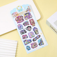 Autocollants 3D à paillettes en forme d'animaux, décorations aquatiques, autocollants PVC imperméables, adaptés à la décoration de journaux et d'agendas DIY pour enfants