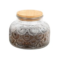 Tarro de almacenamiento de bote de vidrio vintage con tapa de madera sellada Preservación de alimentos segura