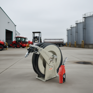 Enrouleur de tuyau de carburant diesel Vevor 1 pouce x 33 pieds, acier au carbone robuste, buse automatique, caoutchouc NBR, usage industriel - Product Image 2