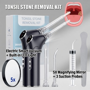 Kit complet pour l'élimination des calculs amygdaliens : Dispositif d'aspiration électrique + Miroir 5X + 3 embouts + Seringue - Product Image 4