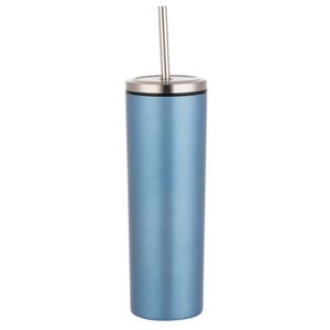 Gobelet isotherme en acier inoxydable de 20 oz avec paille à visser pour le sport et le fitness - Product Image 1