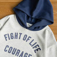 Sudadera con Capucha de Algodón con Bloques de Color, Diseño de Corazón, Estilo Casual Holgado, Juvenil, Unisex, Moderno y Urbano