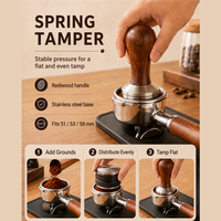 Kit Barista Personnalisé Kingze 4 Pièces : Pichet à Lait, Tamper, Distributeur, Stylo Latte Art – Ensemble d'Outils pour Café Expresso