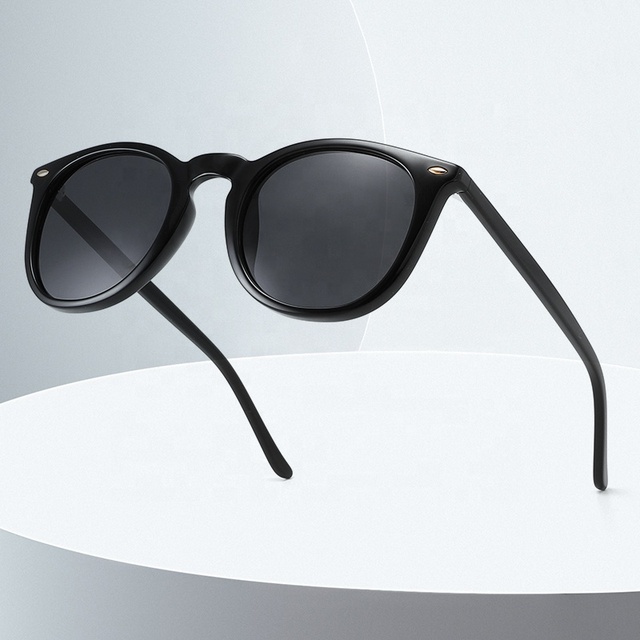 SENTA Black Round Polarized Sunglasses Acetate Trendy Shades Spectacle Frames Custom Glasses Men Eyewear Women Eyeglasses Manufa