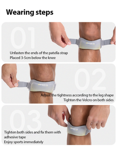 Soporte de Rodilla con Correa Patelar Reforzada, Directo de Fábrica, para Baloncesto y Running, Absorción de Impactos - Product Image 6