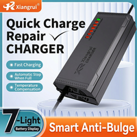 Cargador de Batería Ignífugo para Bicicletas Eléctricas y Motocicletas de 60V3A 180W, 60V20Ah, de Plomo-Ácido, con Pantalla Indicadora de 7 LED