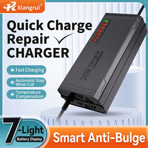 Cargador de Batería Ignífugo para Bicicletas Eléctricas y Motocicletas de 60V3A 180W, 60V20Ah, de Plomo-Ácido, con Pantalla Indicadora de 7 LED - Product Image 3
