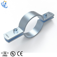 Collier de serrage mécanique UTT50, support vertical pour tuyaux en acier au carbone galvanisé, certifié UL FM CE pour CVC