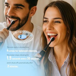 Brosse à dents sonique électrique automatique rechargeable pour enfants, étanche IPX7, avec tête de brosse souple, blanchissante, pour le voyage, vente en gros - Product Image 5