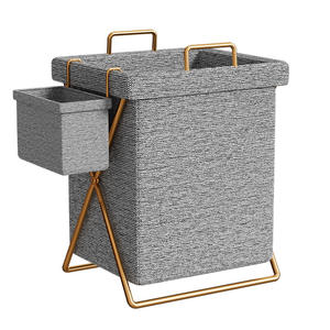 Cesto de Ropa Plegable Youna, Organizador de Almacenamiento Rectangular de Lona con Cajón Lateral para Uso en el Hogar, Dormitorio y Baño - Product Image 5