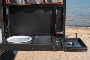Accessoire pour camion 4x4 tout-terrain moderne et léger en aluminium, pick-up pliable et étanche avec échelle pour remorques <span class=keywords><strong>de</strong></span> voyage - Product Image 5