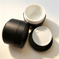 Pot de crème cosmétique de luxe blanc et noir, double couche, anti-lumière, vide, pour crème contour des yeux, emballage en PP