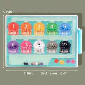Wholesale Educational Fine Motor Skills Game Wooden Color Matching Learning Counting 4-6Y <b>Puzzle</b> Board Magnetic Number Maze - Product Image 6