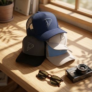 Gorras Trucker de Malla de Algodón de 5 Paneles, Bordadas en 3D, Unisex, para Verano, Estilo Casual Deportivo, Ajustables con Cierre a Presión - Product Image 1