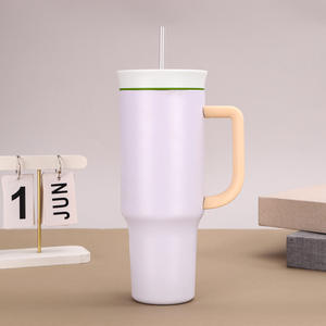 Gobelet en acier inoxydable transfrontalier de 40oz avec poignée isolée pour voiture Tasse à paille chaude/froide extérieure pour voyage-Ice King Cup - Product Image 5