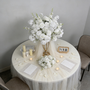 DKB - Bola de Flores de Rosa Artificial Realista al por Mayor, Centro de Mesa para Bodas, Decoración Hecha a Mano de Larga Duración - Product Image 1