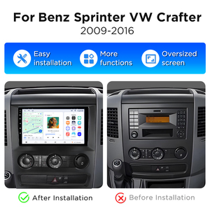 Junsun 10" Android Carplay Car Radio for Mercedes-Benz Sprinter Volkswagen Crafter (2009-2016) Auto Bluetooth <b>GPS</b> Navi Stereo - Product Image 2