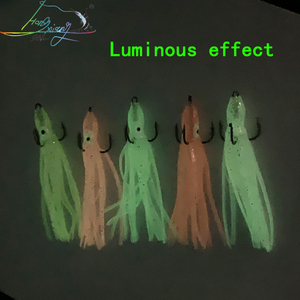 2024 nouveau 10 pièces jupes de calmar souple leurres de pêche Wobblers pour la pêche gabarits tête Silicone Shad appâts artificiels - Product Image 3