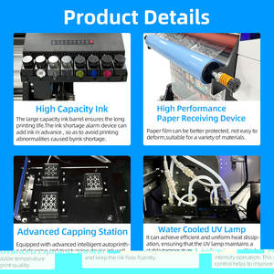 เครื่องพิมพ์ UV DTF แบบม้วนต่อม้วน รุ่นใหม่ ขนาด A2 ความกว้างการพิมพ์สูงสุด 600 มม. พร้อมหัวพิมพ์ XP600 สำหรับพิมพ์ฉลาก/สติกเกอร์ - Product Image 3