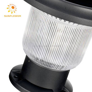 Precio barato de aluminio pc exterior pantalla decoración blanco cálido led <span class=keywords><strong>solar</strong></span> pilar de luz - Product Image 4