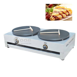 Machine à crêpes industrielle à <span class=keywords><strong>gaz</strong></span> GPL en fonte, modèle commercial, <span class=keywords><strong>double</strong></span> plaque, prix - Product Image 1