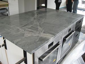 Encimera de granito gris plateado de galaxia Natural personalizada, encimera de Isla de granito azul cielo gris atlántico, encimera T20mm T30mm - Product Image 3