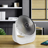 Ventilateur de table électrique rechargeable 12V à batterie lithium, commande tactile USB, 3 vitesses, en plastique, pour usage domestique, hôtelier et extérieur