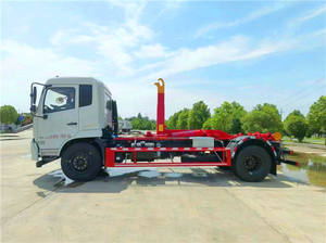 Camion à benne basculante à crochet manuel diesel Dongfeng 14m3 neuf avec conteneur à déchets de 10 tonnes de capacité à vendre - Product Image 2