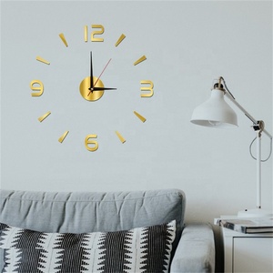 <span class=keywords><strong>Horloge</strong></span> <span class=keywords><strong>murale</strong></span> 3D en acrylique, autocollant, décoration <span class=keywords><strong>murale</strong></span>, mains en métal, mouvement silencieux, bon marché - Product Image 4