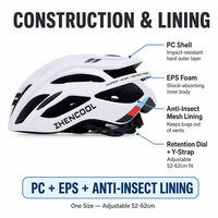 Casque de vélo en gros avec doublure en maille anti-insectes PC EPS pour le cyclisme