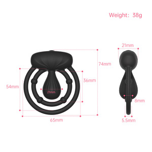 Anillo Vibrador Doble BANSEY, Anillo para Pene de Silicona Impermeable IPX7 con 10 Frecuencias para Retrasar la Eyaculación y Mejorar la Resistencia Masculina - Product Image 6