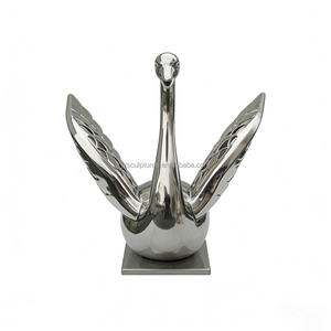 Полированная стальная скульптура лебедя на заказ, водный объект, декор для зоопарка/сада (услуги OEM/ODM) - Product Image 6