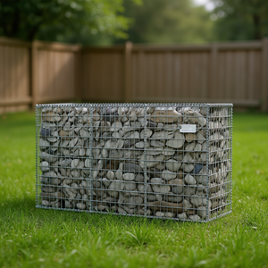 Panier gabion 78,7x19,7x39,4 pouces en acier galvanisé pour clôtures, treillis et portails - Product Image 2