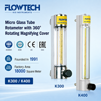 Penutup Pembacaan Pembesar Presisi, Kaca Aliran Mikro, Rotameter Area Variabel, Flowmeter dengan Katup Pengatur