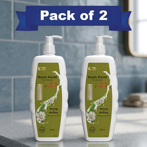 Nettoyant capillaire Kesh Kanti avec protéines de lait, lot de 2 x 450 ml, shampoing aux herbes pour des cheveux forts et sains - Product Image 3