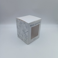 Boîte d'emballage pour bougies parfumées recyclables, best-seller, avec fenêtre transparente, boîte cadeau en carton pour les petites entreprises