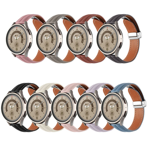 <span class=keywords><strong>Bracelet</strong></span> intelligent en <span class=keywords><strong>cuir</strong></span> véritable <span class=keywords><strong>avec</strong></span> <span class=keywords><strong>boucle</strong></span> pliante magnétique argentée pour Samsung Galaxy Watch 6 5 4, 20mm, 22mm - Product Image 1