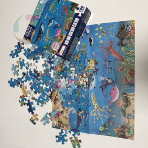 Impresión personalizada niños cartón 100 200 150 500 1000 piezas rompecabezas sublimación DIY rompecabezas en blanco - Product Image 2