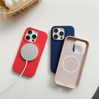 Étui de téléphone portable en TPU doux au toucher, antichoc, magnétique, compatible avec la recharge sans fil, facile à nettoyer, pour 12 13 14 15 Pro Max