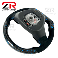 Volant personnalisé en fibre de carbone forgée avec LED et indicateur de régime pour Chevrolet Cruze C6 C7 C8 Silverado GMC Camaro SS, intérieur de voiture sportif