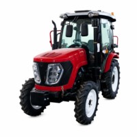 Tracteur agricole à roues 4x4 30HP-120HP avec moteur Kubota, direction hydraulique, machines agricoles pour labourer et càyer