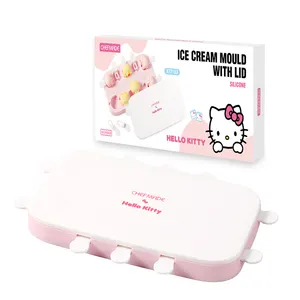 CHEFMADE KT7153 BPA 무료 만화 핑크 실리콘 아이스크림 금형 뚜껑