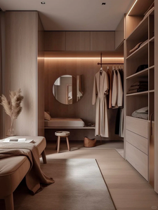 Systèmes de dressing sur mesure de luxe modernes, armoires de chambre en bois pour dressing ouvert - Product Image 5