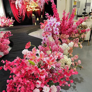 YOPIN-7670 gros Rose rouge série fleurs artificielles bricolage <span class=keywords><strong>Fuchsia</strong></span> Simulation Rose Magenta décoration de mariage fleur matériaux - Product Image 1