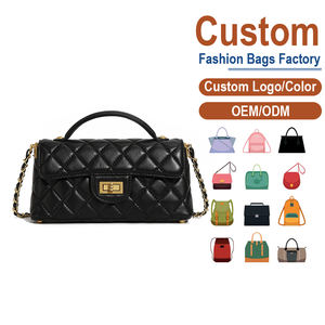 Sac bandoulière de luxe en cuir véritable imperméable, noir matelassé, pour femme, avec rabat et chaîne, style national estival - Product Image 1