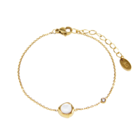 Vente en gros de bijoux fantaisie en acier inoxydable plaqué or 14 carats avec zircon, pour femmes, hypoallergéniques, personnalisables, en forme de coquille