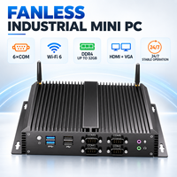 Fanloze industriële mini-pc Intel Core i7-1165G7 Iris Xe WiFi 6 Dual DDR4 32GB MSATA 2.5 inch SATA 6 COM VGA desktop pc